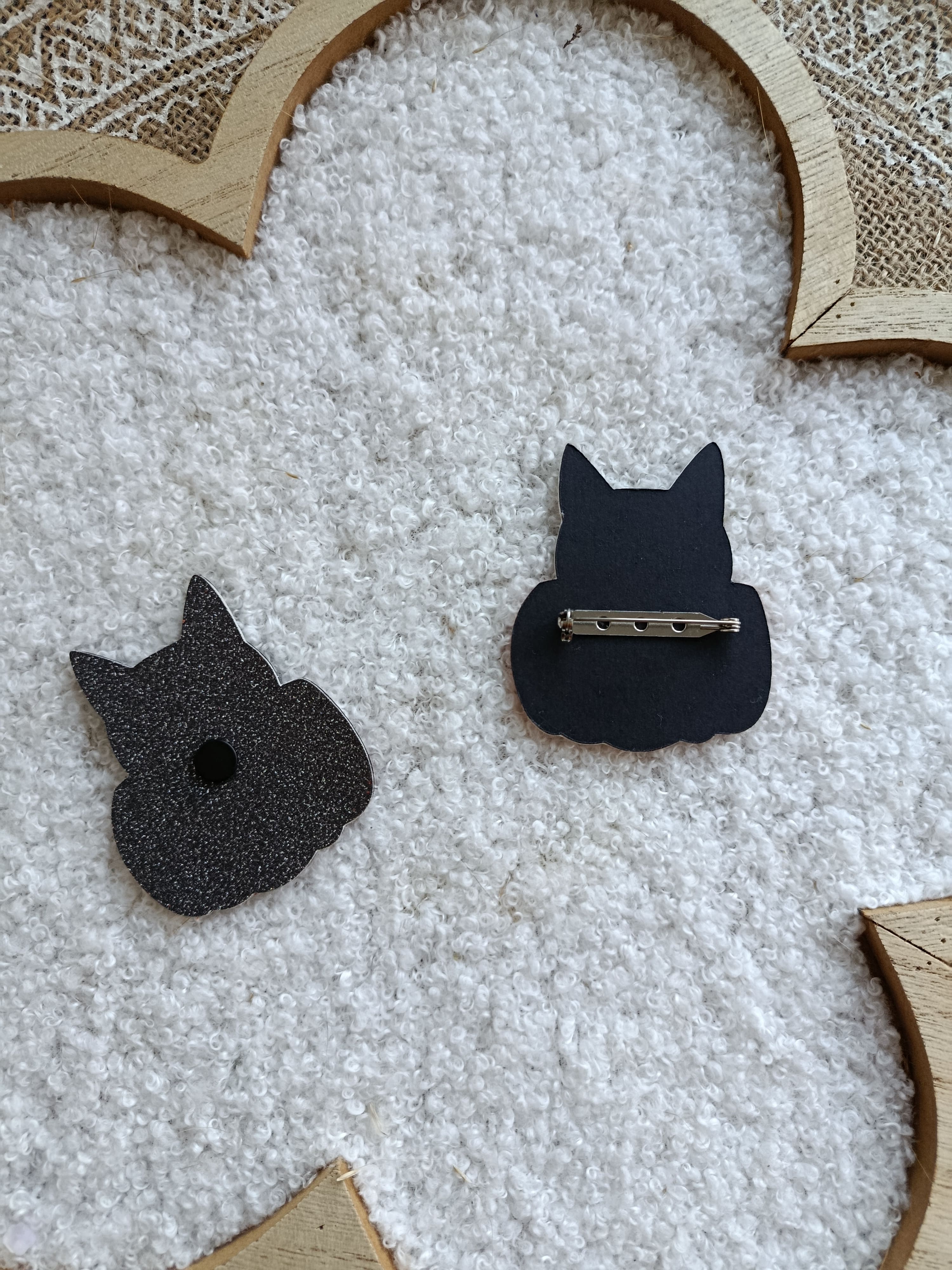 Broche Chat Halloween Citrouille