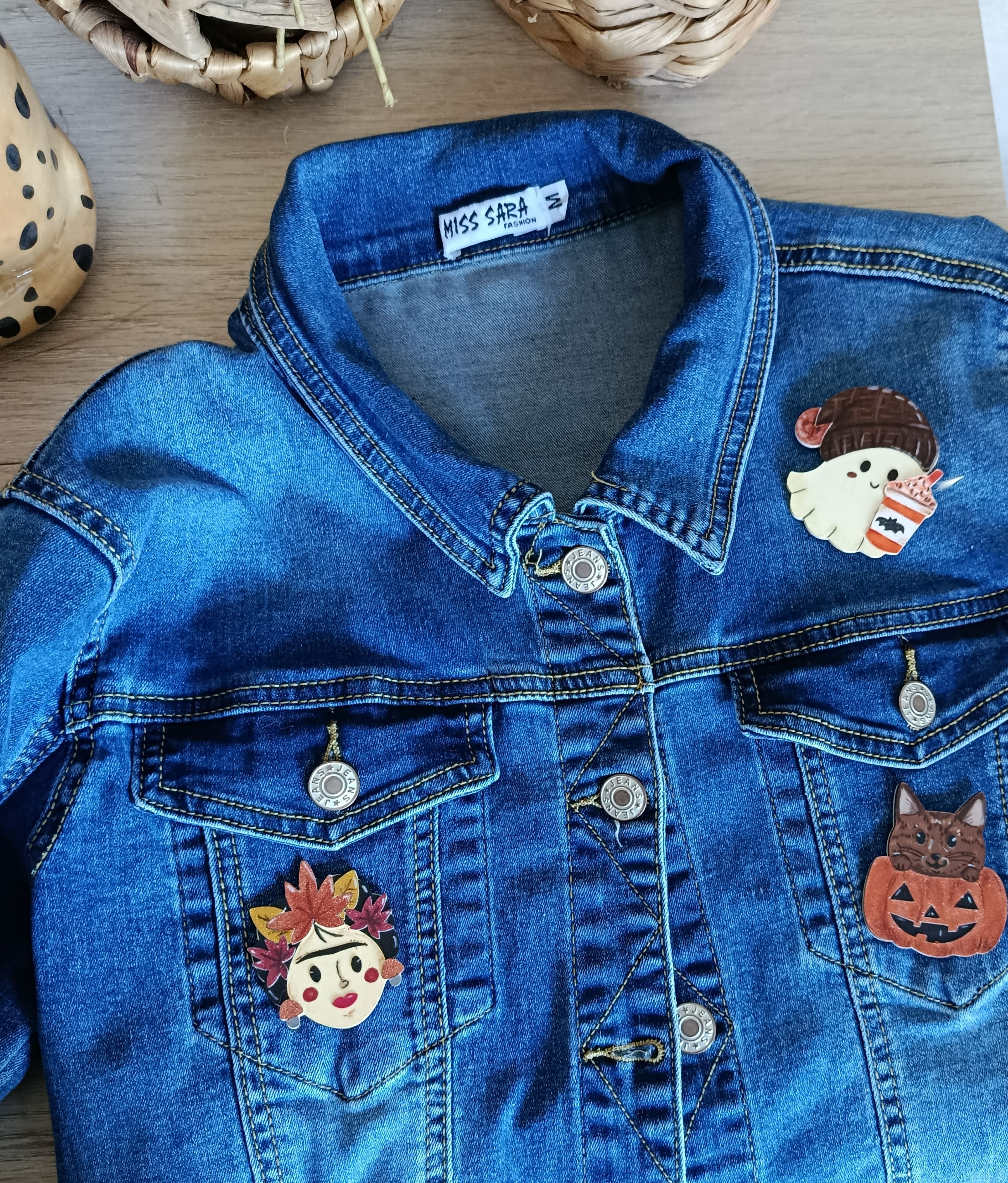 Broche Chat Halloween Citrouille