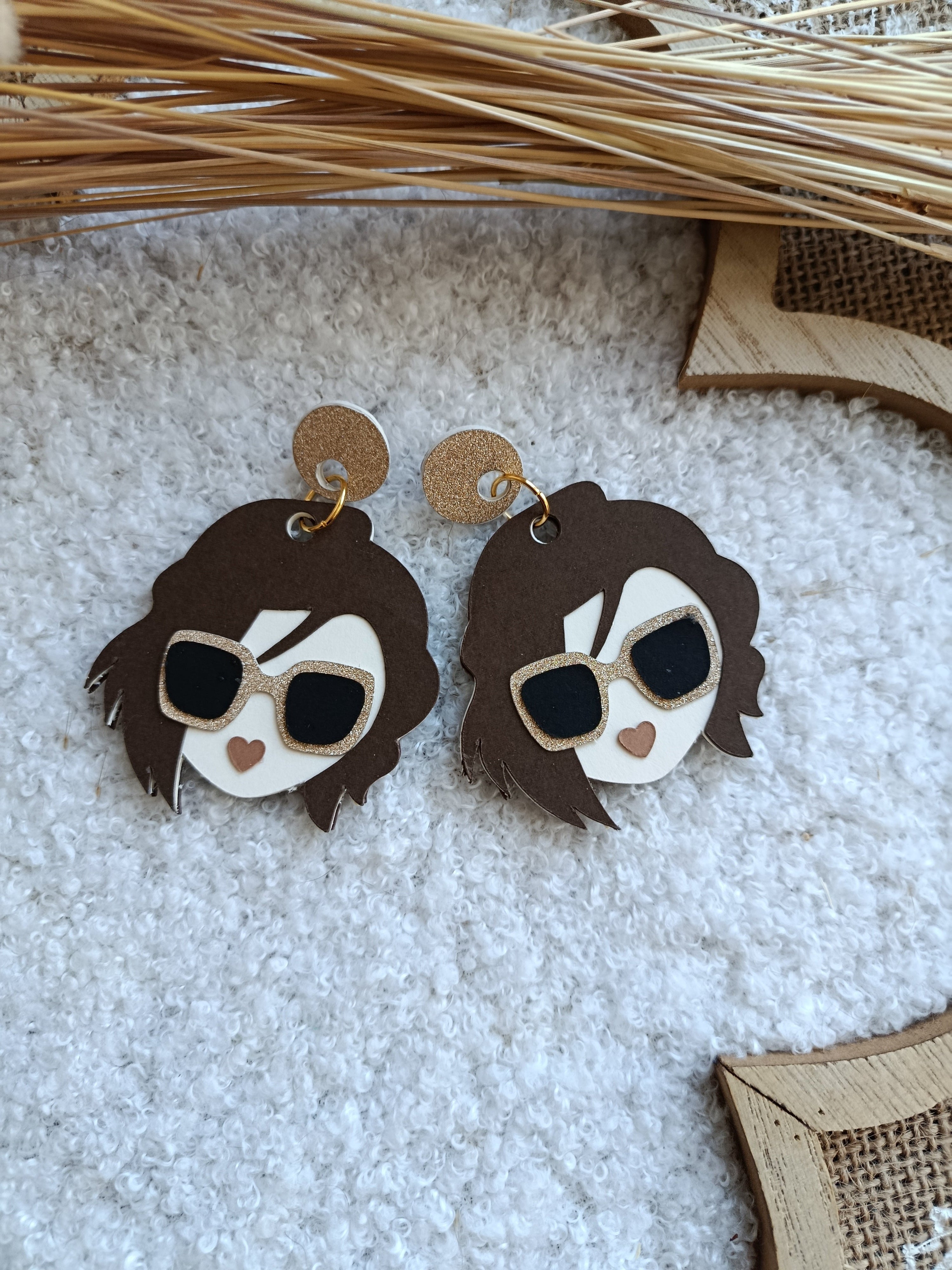 Boucles d'oreilles marron Sienna collection Automne-Hiver 25