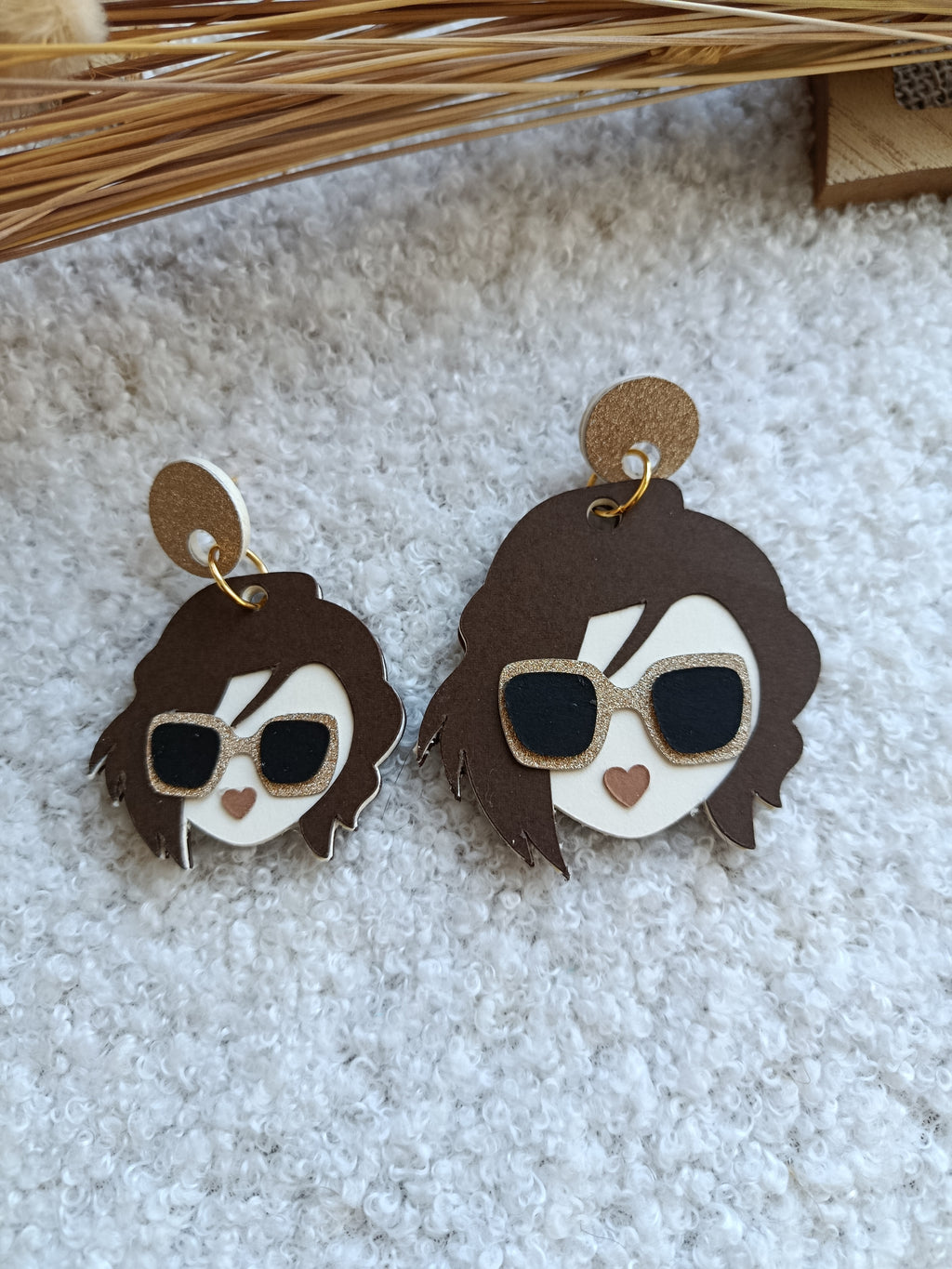 Boucles d'oreilles marron Sienna collection Automne-Hiver 25