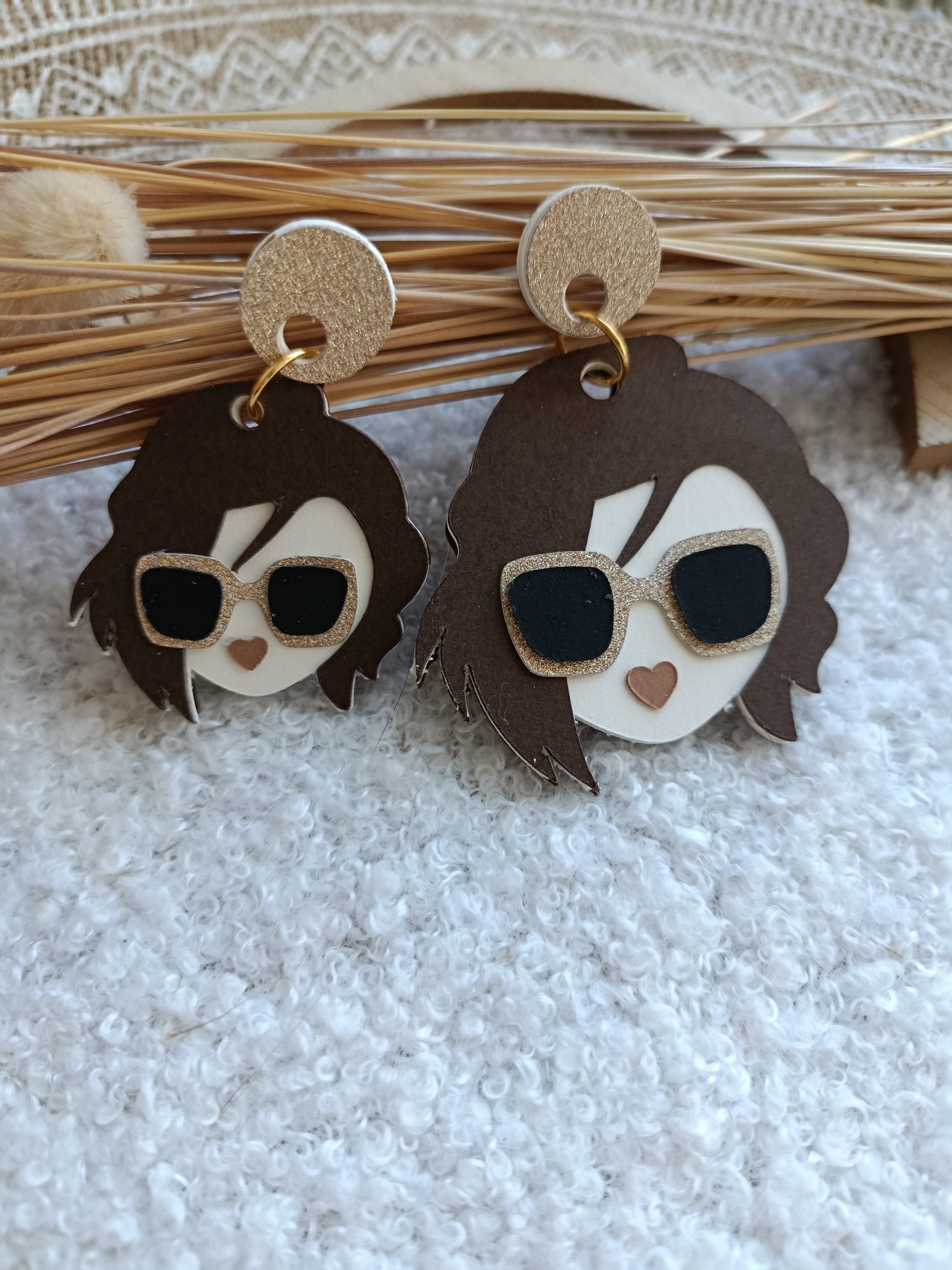 Boucles d'oreilles marron Sienna collection Automne-Hiver 25