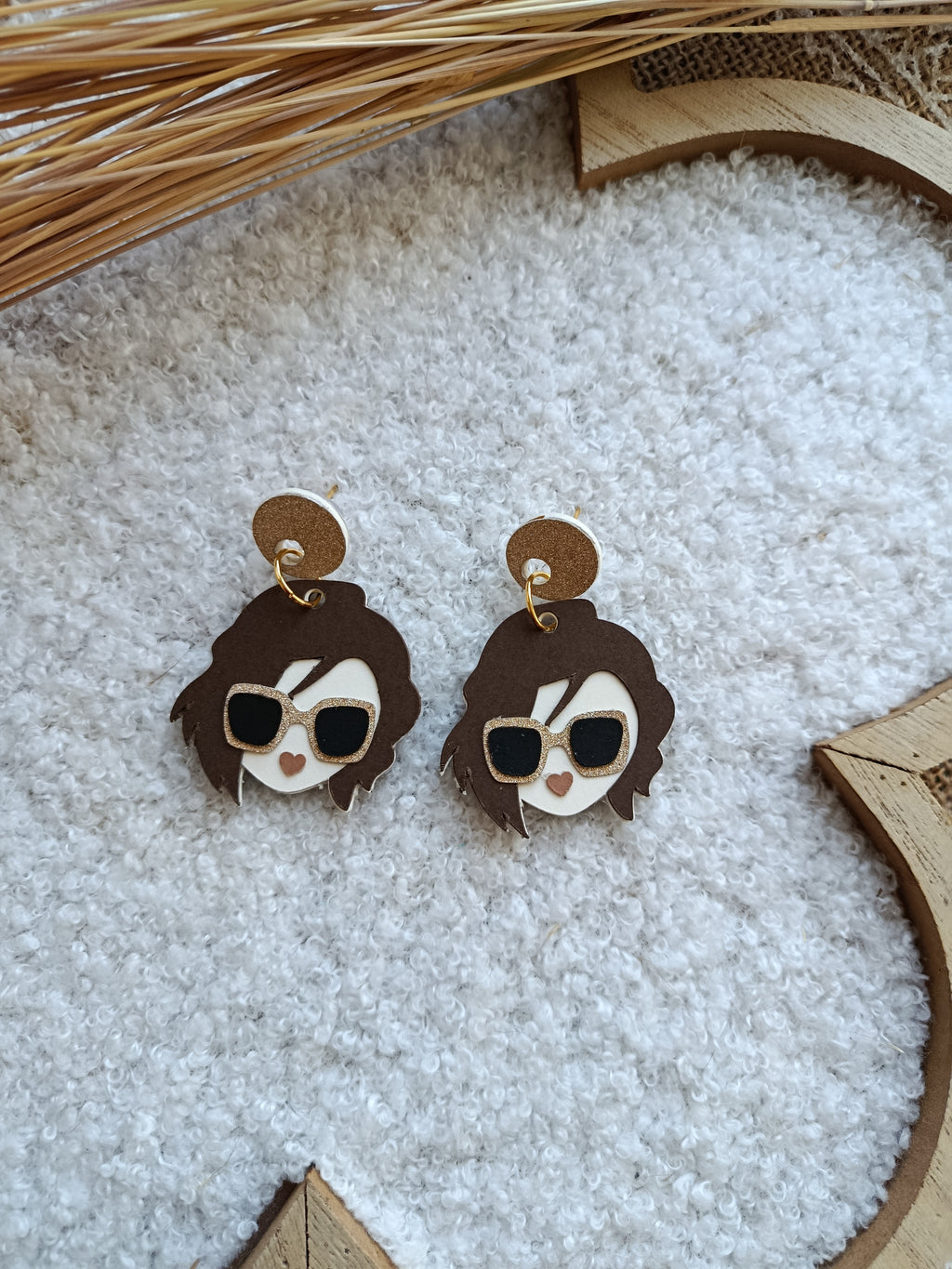 Boucles d'oreilles marron Sienna collection Automne-Hiver 25