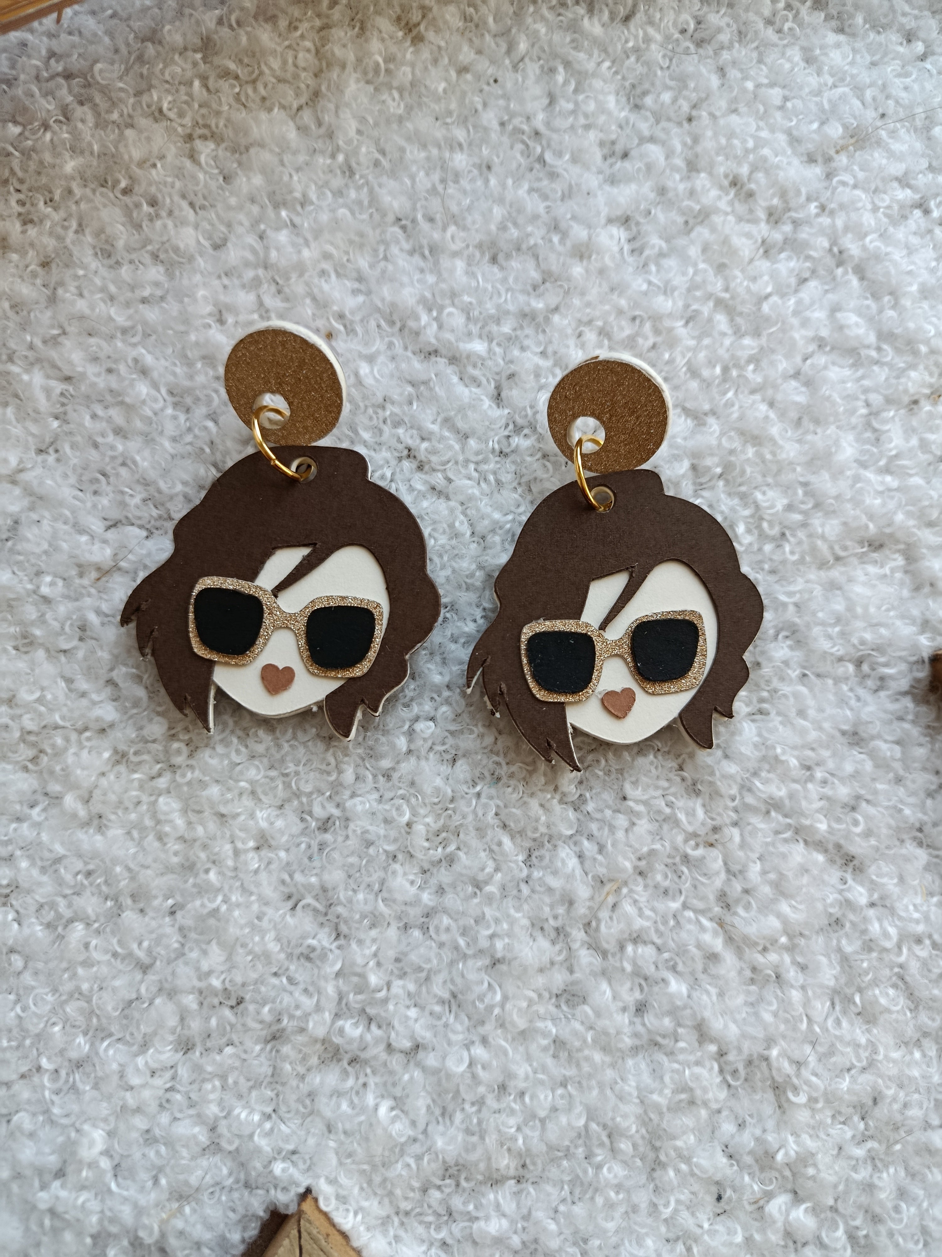 Boucles d'oreilles marron Sienna collection Automne-Hiver 25
