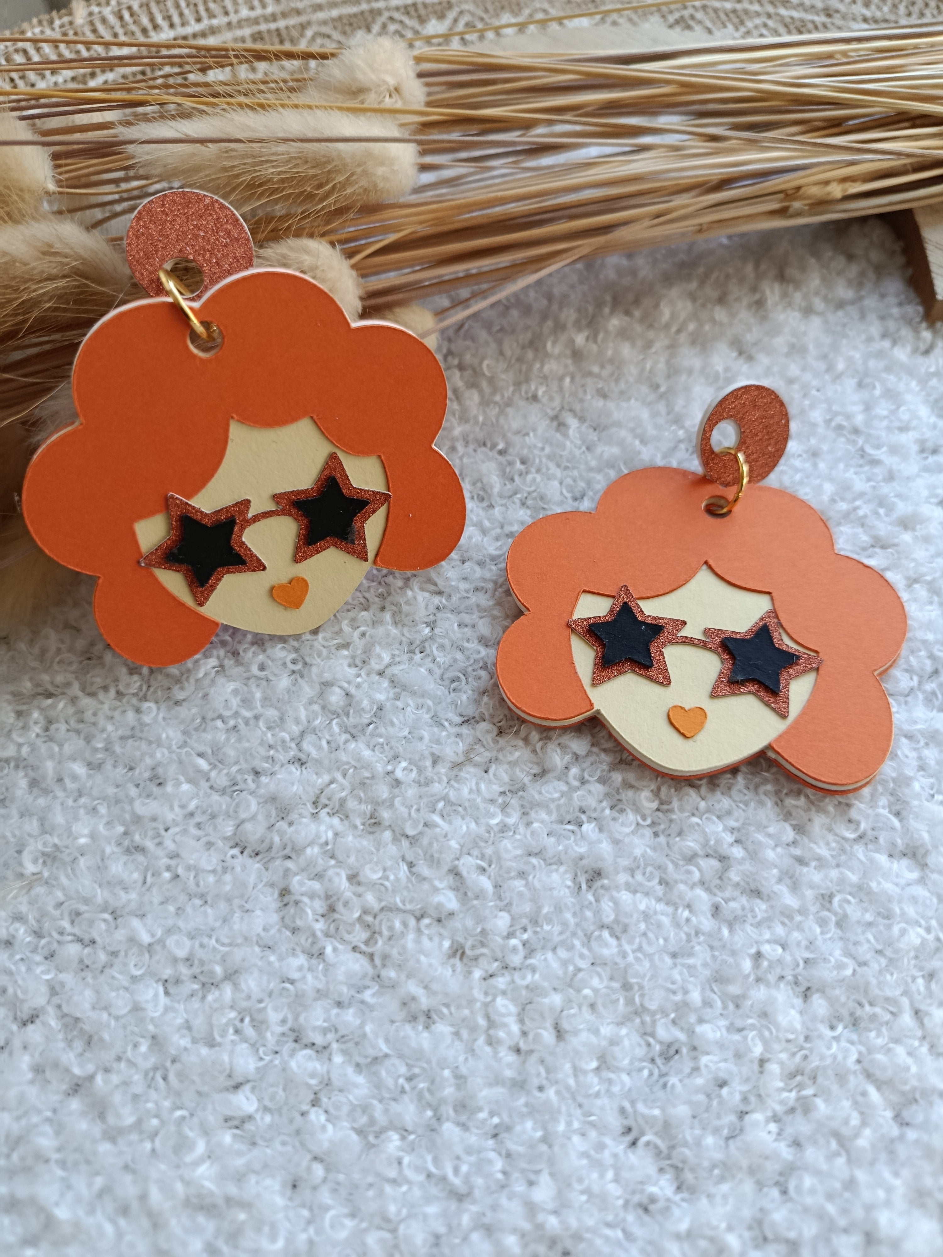 Boucles d'oreilles orange Ambre collection Automne-Hiver 25