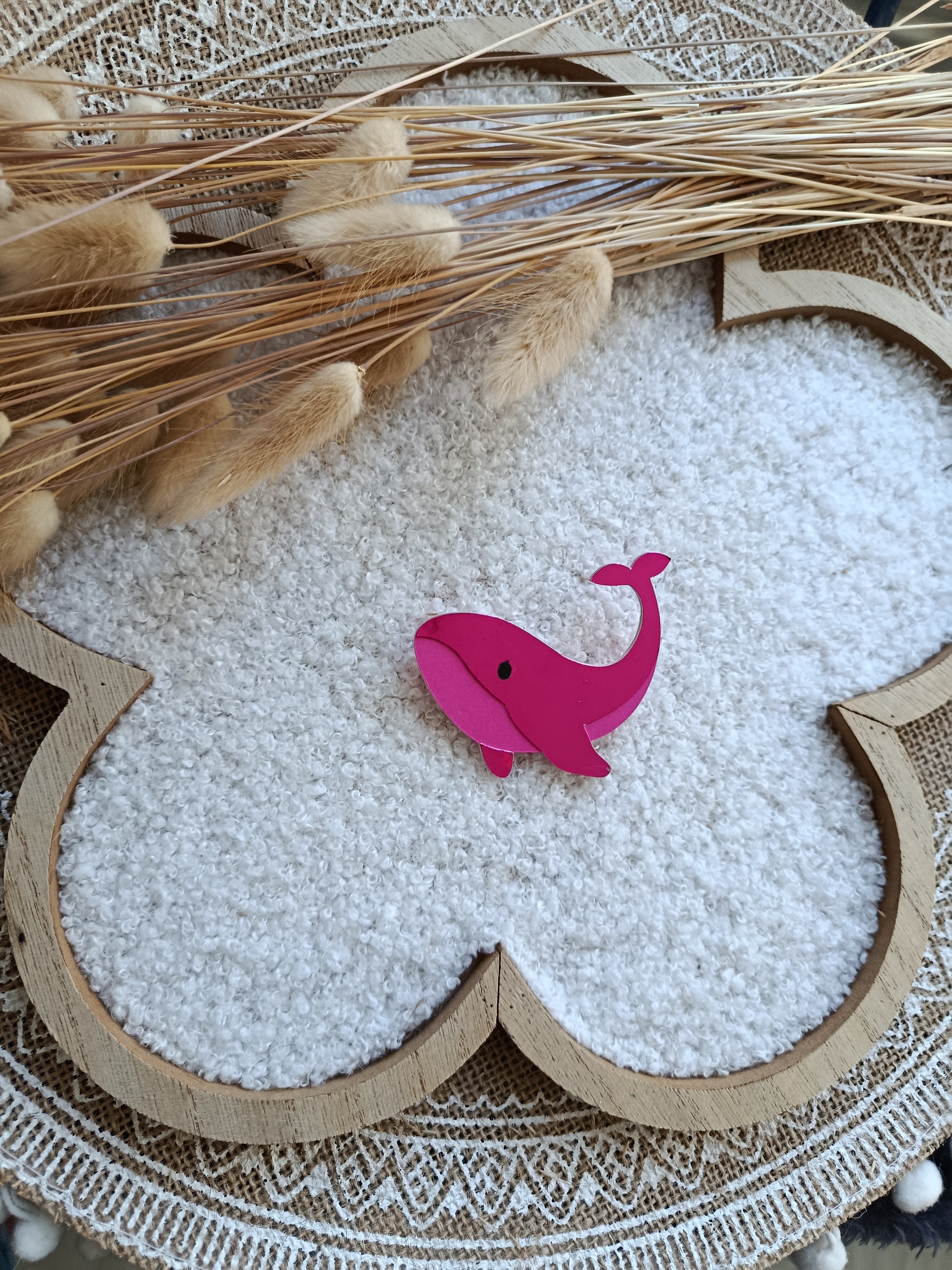 Broche Baleine édition limitée octobre Rose