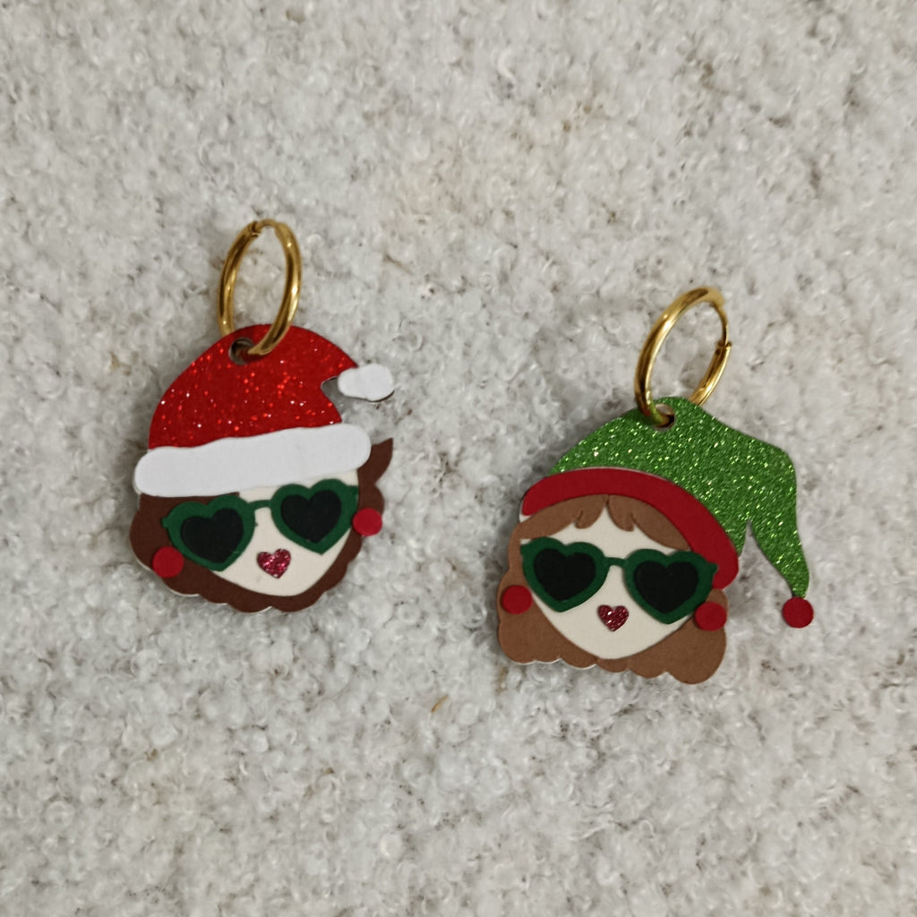 Boucles d'oreilles Dépareillées Nanas de Noel - Collection Noel 25
