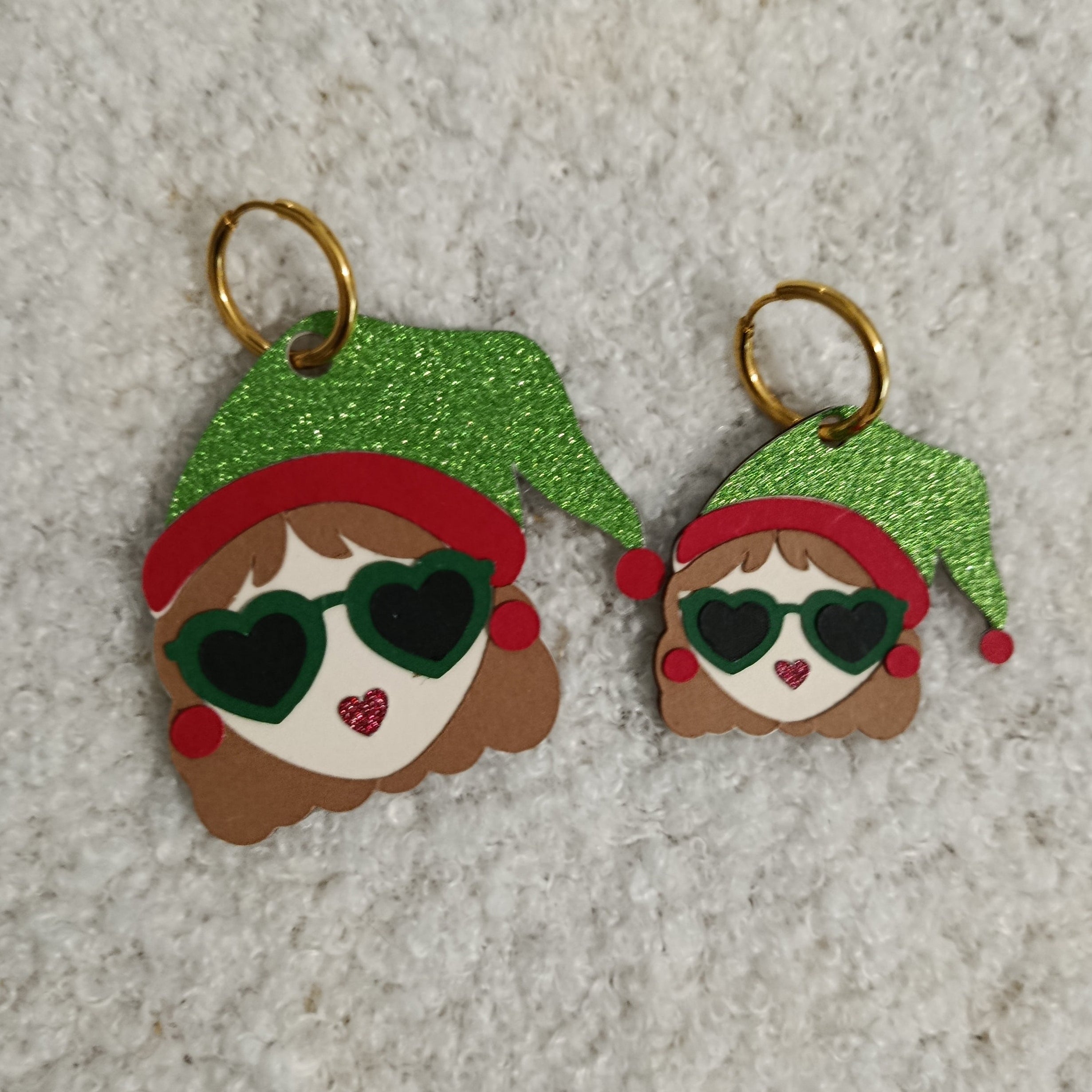 Boucles d'oreilles Dépareillées Nanas de Noel - Collection Noel 25