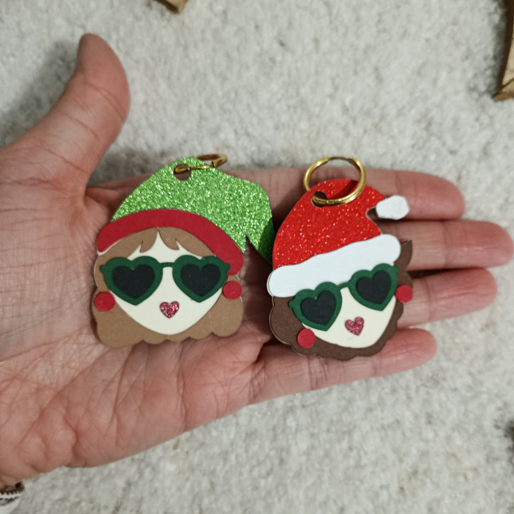 Boucles d'oreilles Dépareillées Nanas de Noel - Collection Noel 25