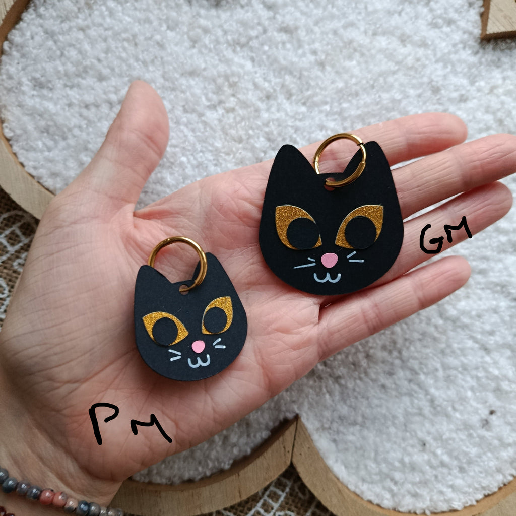 Boucles d'oreilles Chat Noir
