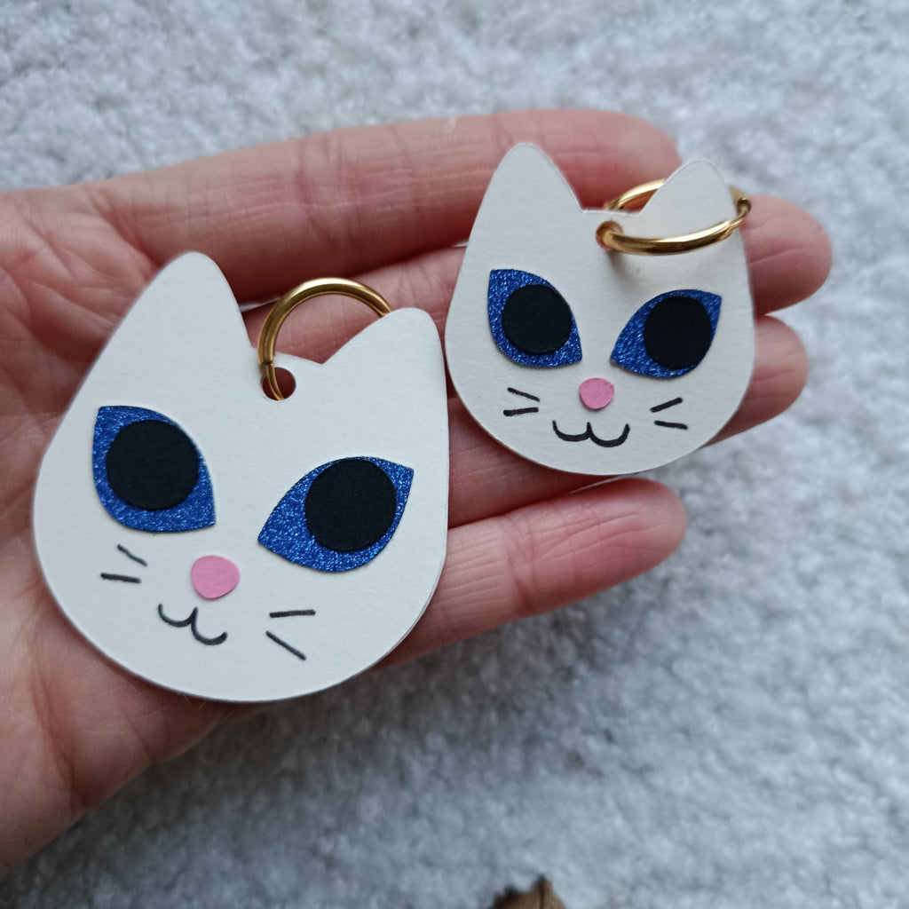 Boucles d'oreilles Chat Blanc
