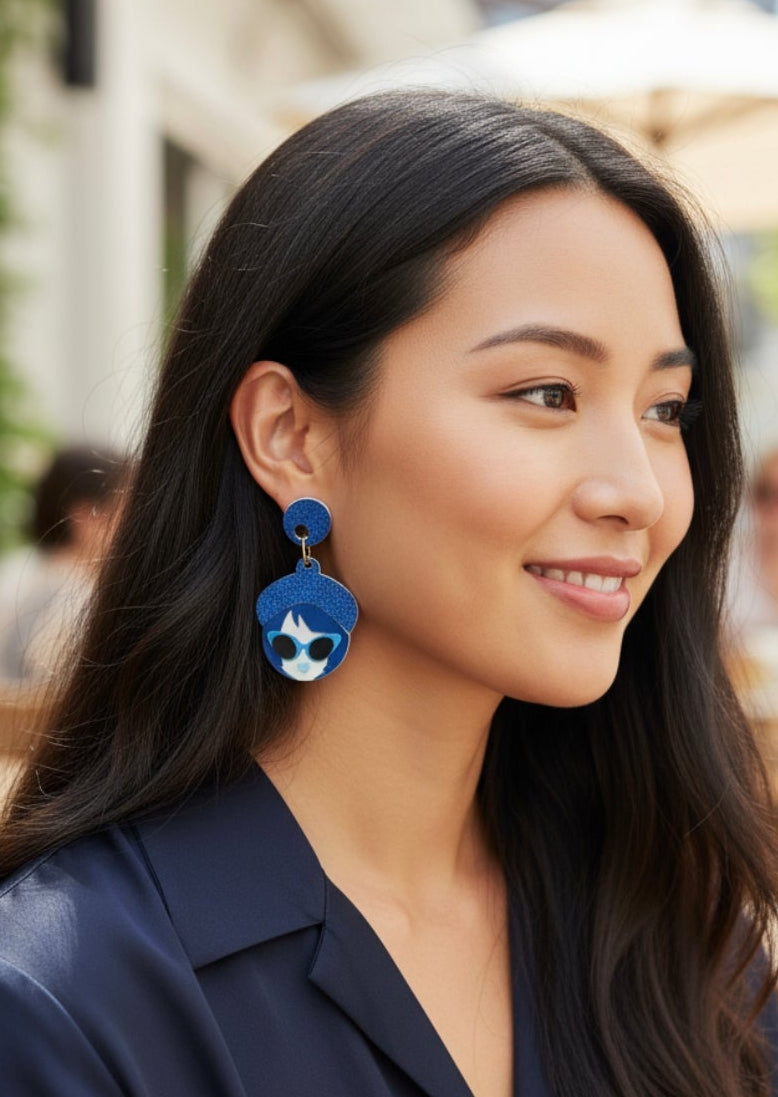 Boucles d'oreilles bleues Marina collection Automne-Hiver 25