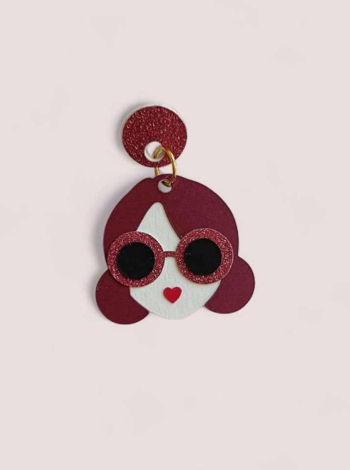 Boucles d'oreilles bordeaux Cerise collection Automne-Hiver 25