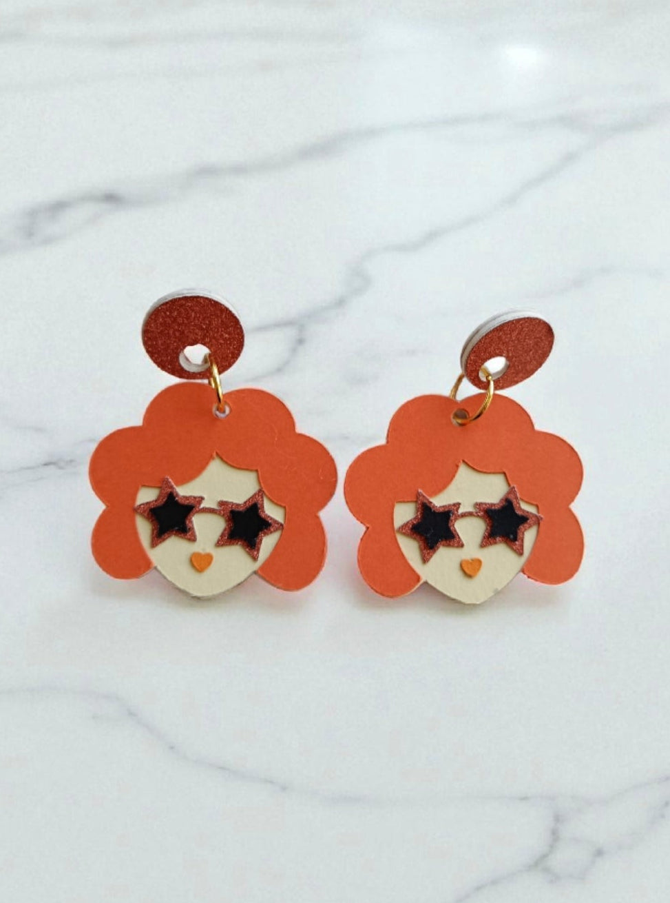 Boucles d'oreilles orange Ambre collection Automne-Hiver 25