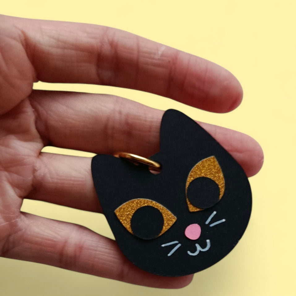 Boucles d'oreilles Chat Noir