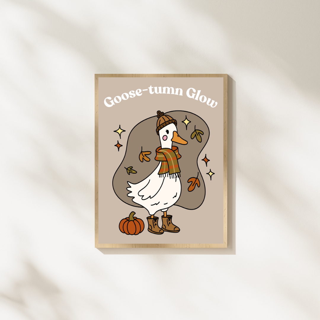 Illustration Automne - Oie ou Grenouille Automne - Décoration Murale - Collection Automne Hiver 25 (Copie) (Copie) (Copie)