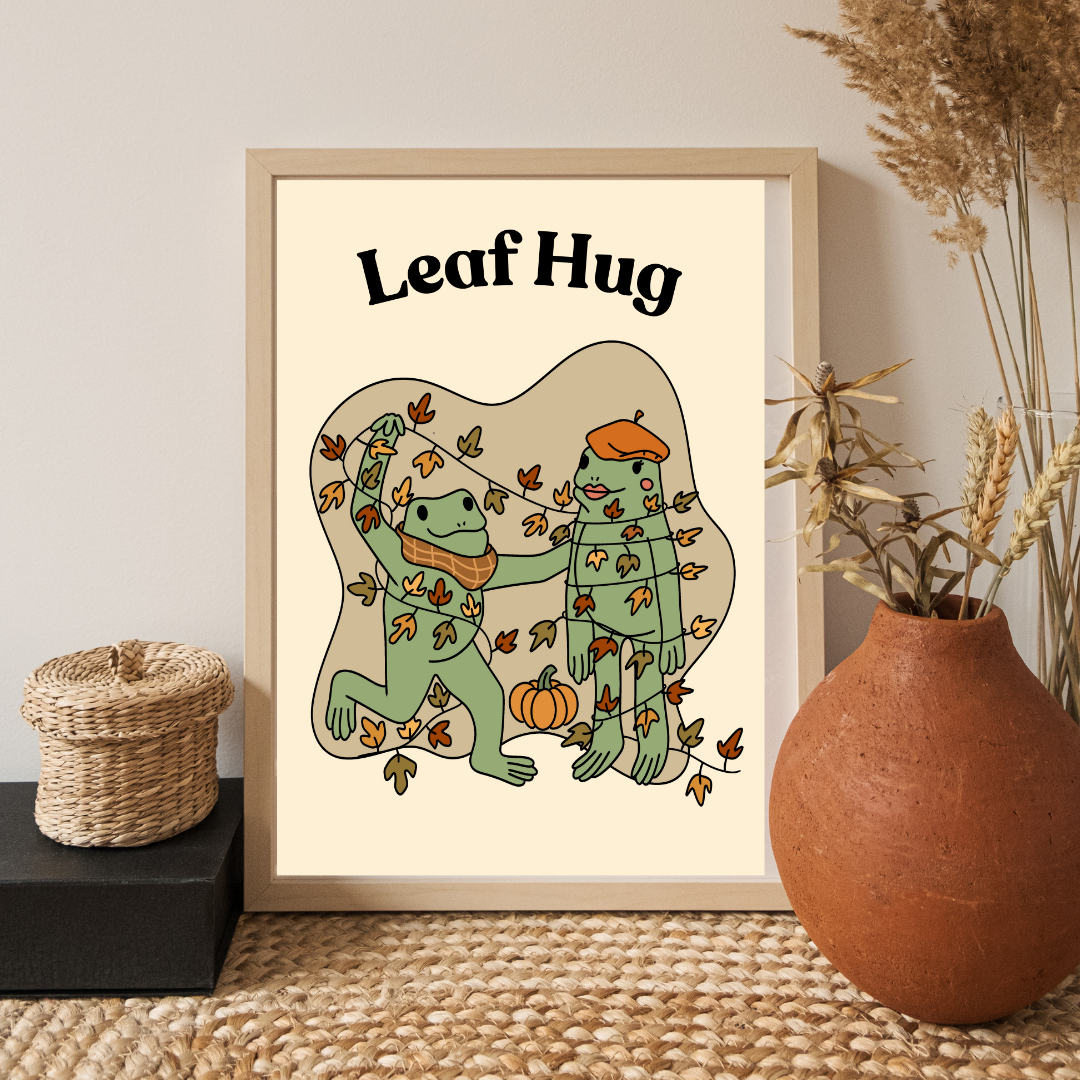 Illustration Automne - Oie ou Grenouille Automne - Décoration Murale - Collection Automne Hiver 25 (Copie) (Copie) (Copie)