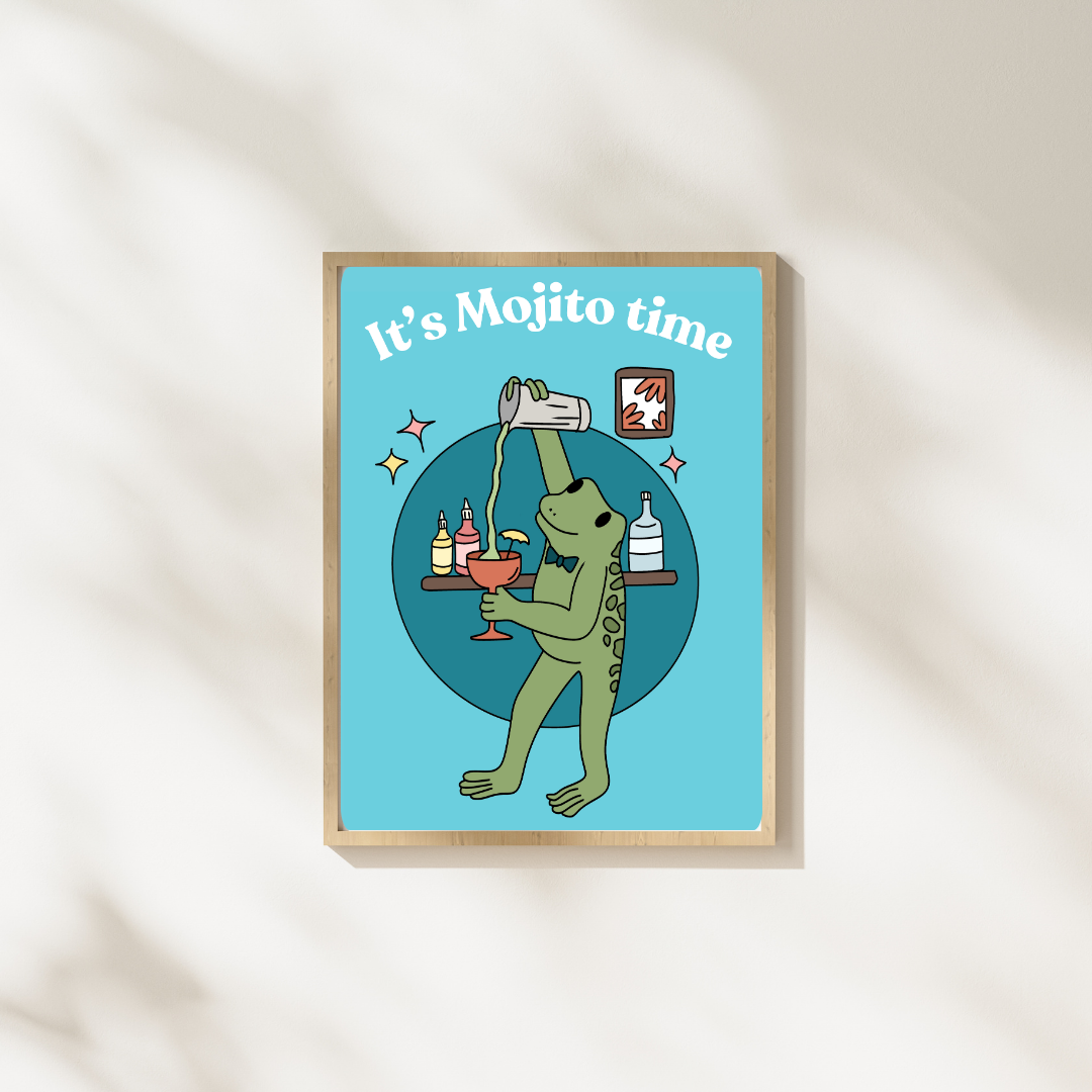 Illustration It's Spritz Time - Grenouille Coktail - Décoration Murale - Collection Automne Hiver 25 (Copie) (Copie)