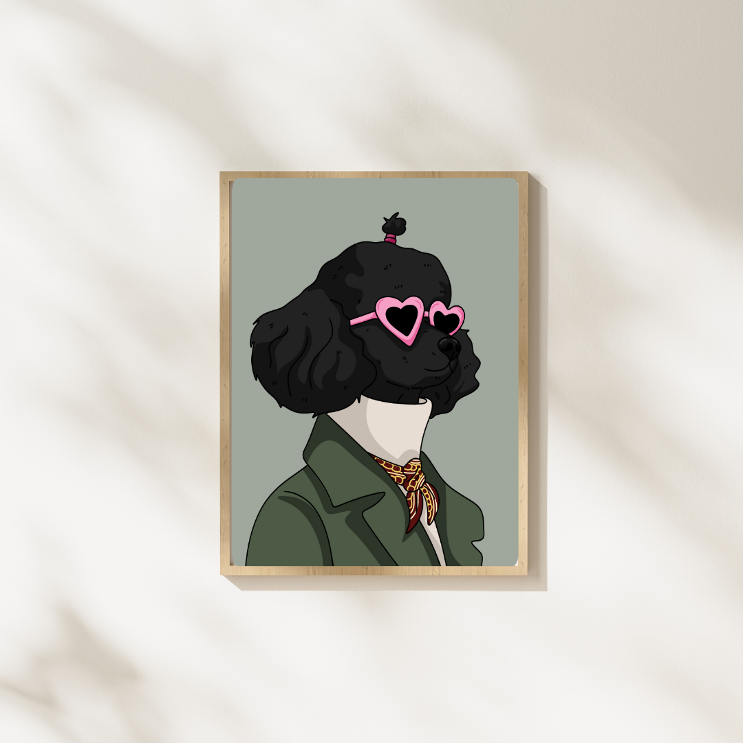 Illustration Caniche - Décoration Murale - Collection Automne Hiver 25