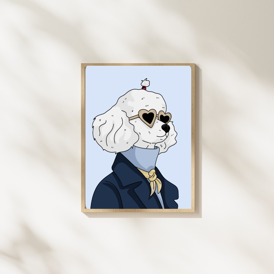 Illustration Caniche - Décoration Murale - Collection Automne Hiver 25