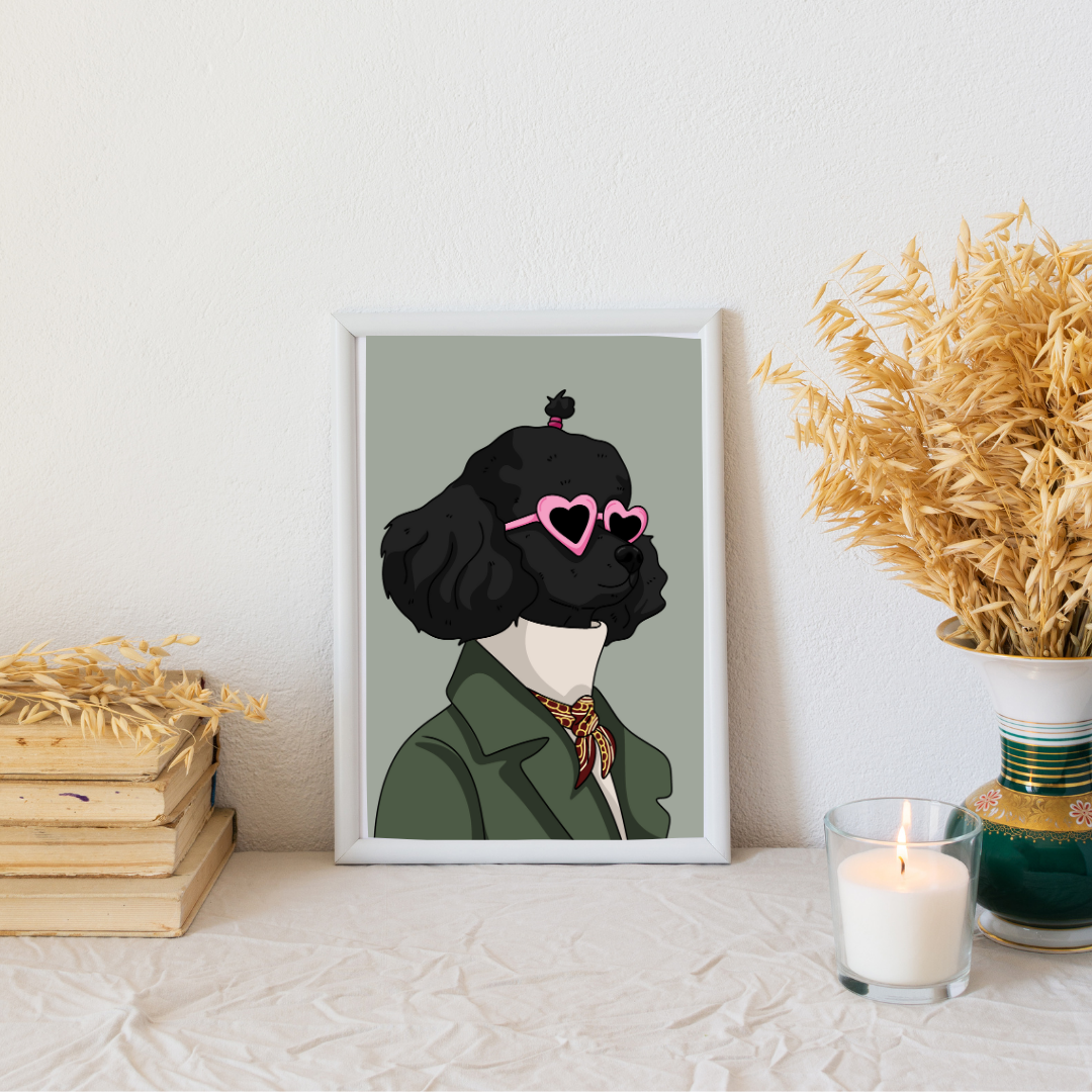 Illustration Caniche - Décoration Murale - Collection Automne Hiver 25