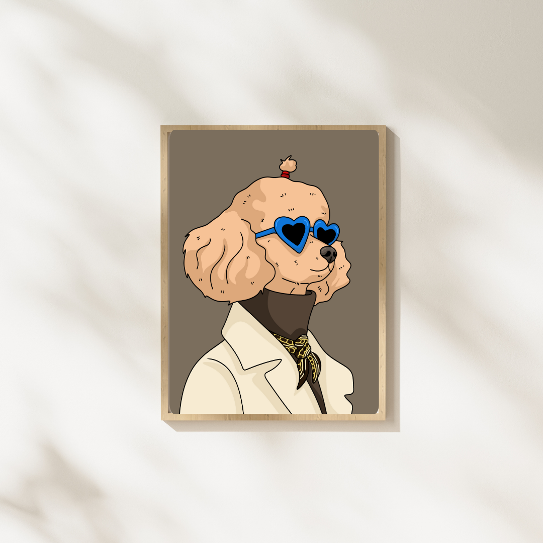 Illustration Caniche - Décoration Murale - Collection Automne Hiver 25