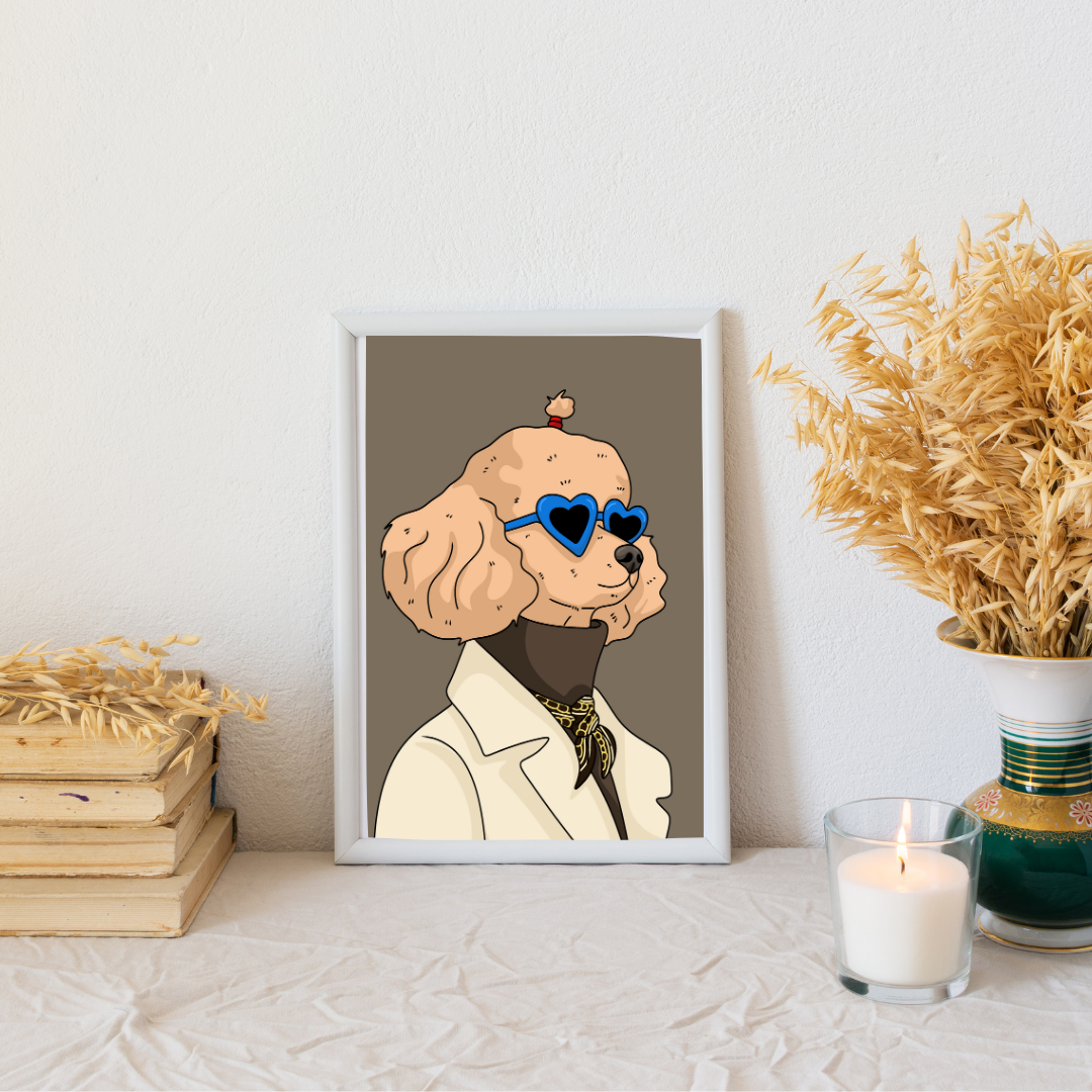 Illustration Caniche - Décoration Murale - Collection Automne Hiver 25